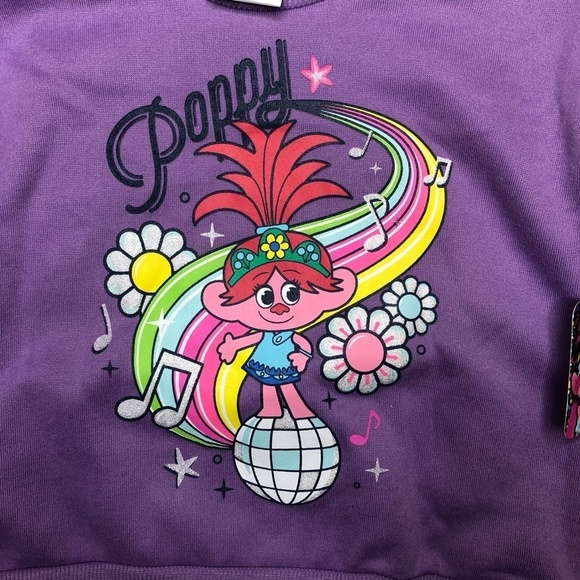 Trolls Matching Pant Set Girls Size 4 NWT - Picture 2 of 12